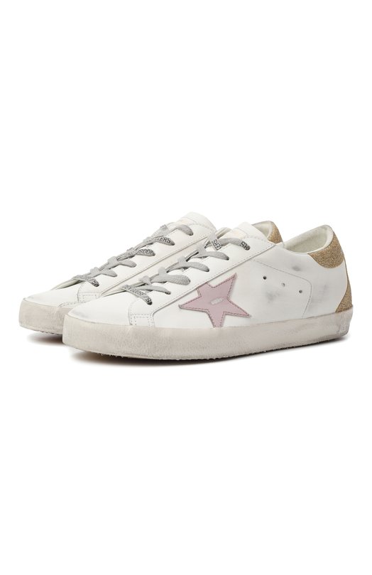 Кожаные кеды Super-Star Golden Goose Deluxe Brand GWF00102.F006842 Белый GWF00102.F006842