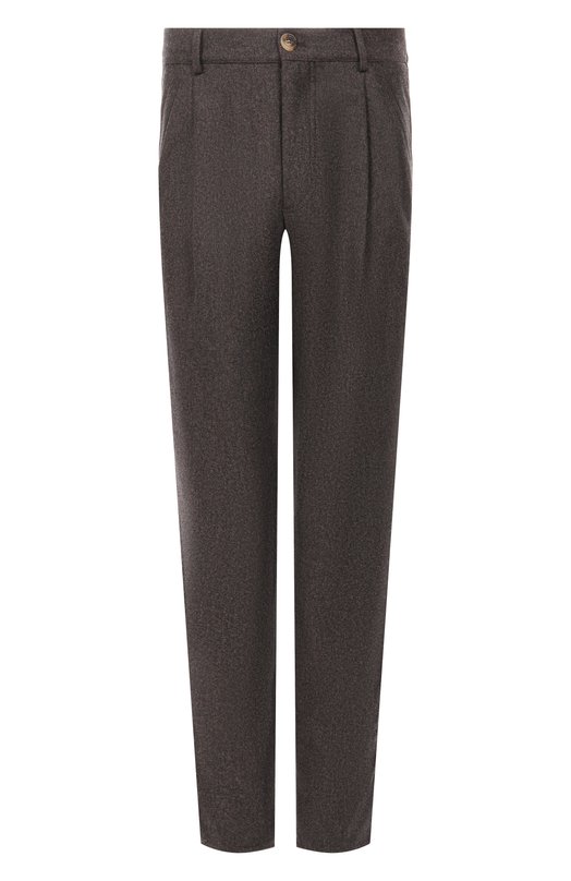 Шерстяные брюки Brunello Cucinelli M038PS2480 Коричневый M038PS2480
