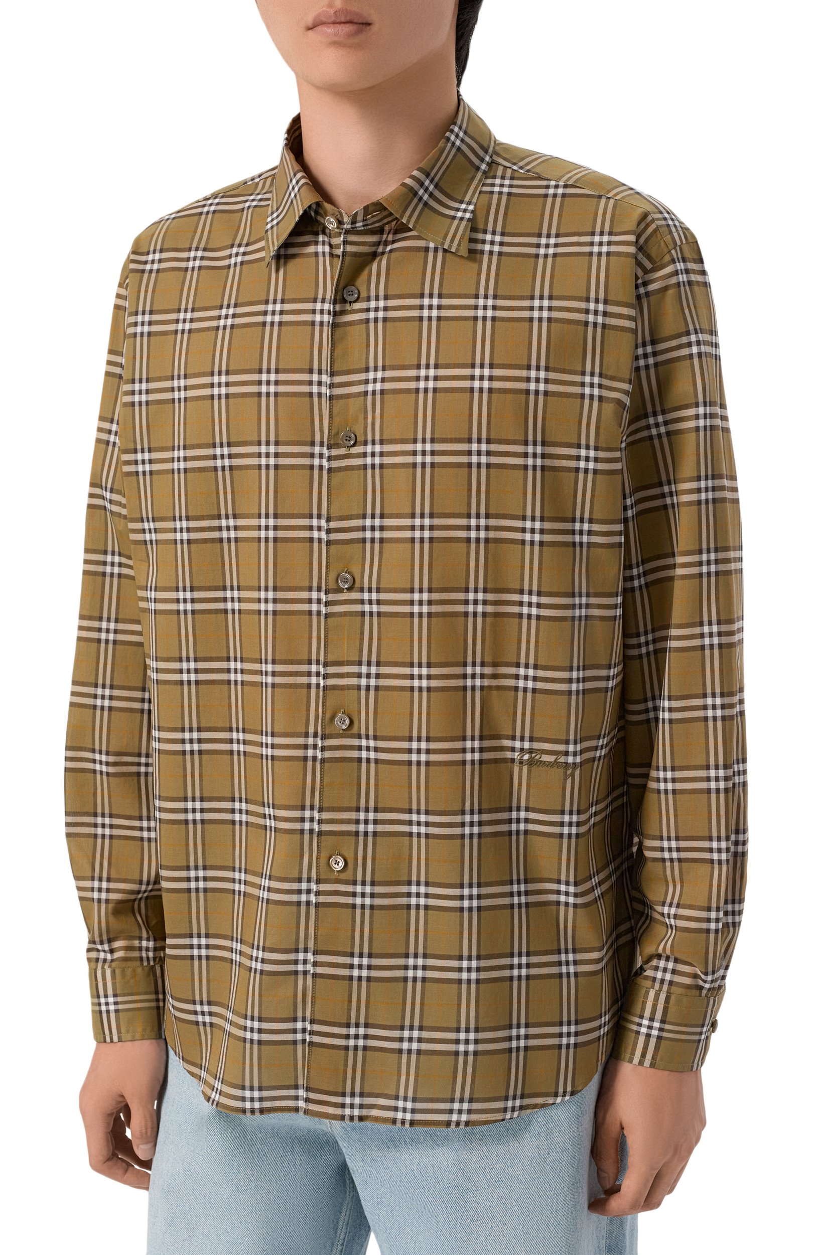 Хлопковая рубашка BURBERRY, арт. 8130239, фото 3