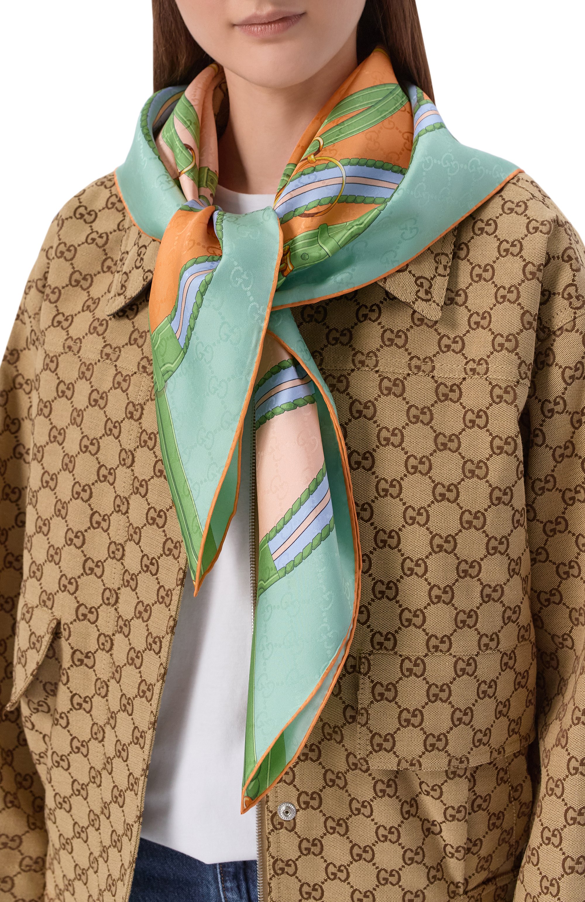 Шелковый платок GUCCI, арт. 767130/3G009, фото 2