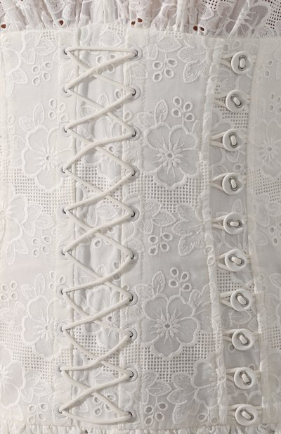 Хлопковое платье ZIMMERMANN белого цвета по цене 96350 руб., арт. 6476DH0N, фото 5 Хлопковое платье ZIMMERMANN, арт. 6476DH0N, фото 5