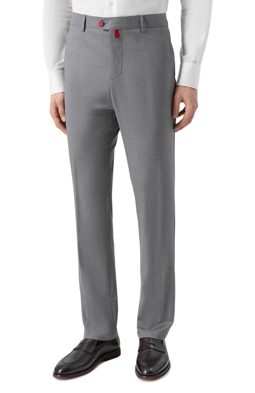 Шерстяные брюки Kiton UFPPERK0127H02 Серый  UFPPERK0127H02 Фото 3