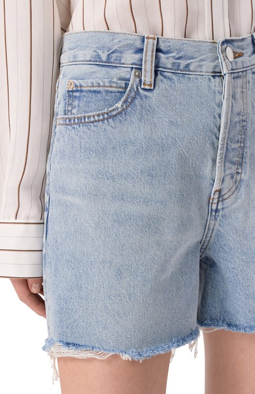 Джинсовые шорты Frame Denim 4016RF210/THE EVERYDAY SH0RT Голубой  4016RF210/THE EVERYDAY SH0RT Фото 5