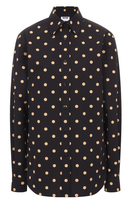 Хлопковая рубашка Moschino A0210/5455 Чёрный A0210/5455