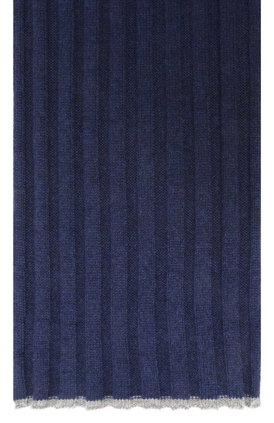 Кашемировый шарф BRUNELLO CUCINELLI синего цвета по цене 29950 руб., арт. B22M90099A, фото 3 Кашемировый шарф BRUNELLO CUCINELLI, арт. B22M90099A, фото 3