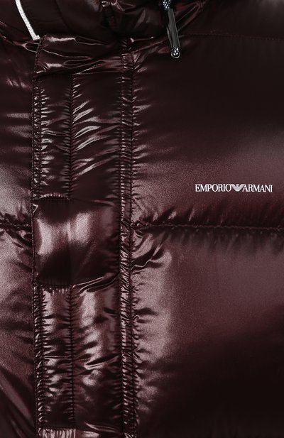 Пуховик EMPORIO ARMANI бордового цвета по цене 62100 руб., арт. 6G1BQ1/1NIHZ, фото 5 Пуховик EMPORIO ARMANI, арт. 6G1BQ1/1NIHZ, фото 5