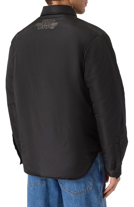 Утепленная куртка-рубашка Dsquared2 S74DM0944/S53817 Чёрный  S74DM0944/S53817 Фото 4