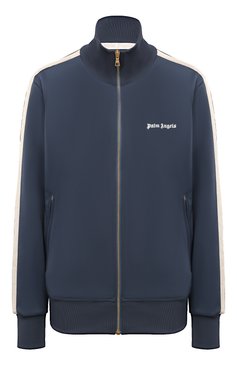 Женский толстовка PALM ANGELS синего цвета, арт. PWBD019F24FAB001 | Фото 1 (Драгоценные камни: Проставлено; Материал внешний: Синтетический материал; Материал сплава: Проставлено; Длина (для топов): Стандартные; Рукава: Длинные; Женское Кросс-КТ: Кардиган-одежда; Стили: Кэжуэл)