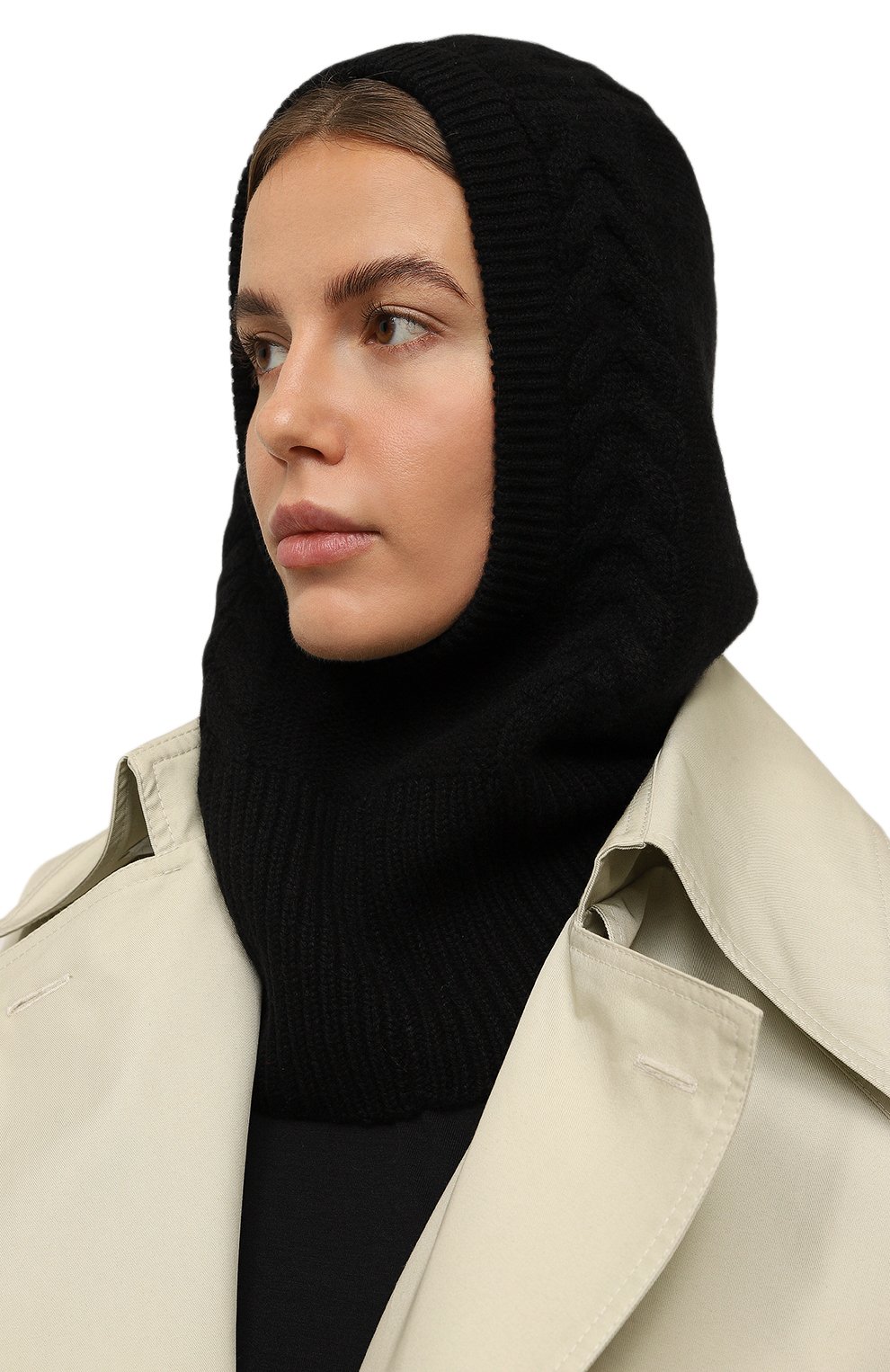 Кашемировая шапка-балаклава JACOB LEE черного цвета по цене 44510 руб., арт. WCC03224B, фото 2 Кашемировая шапка-балаклава JACOB LEE, арт. WCC03224B, фото 2