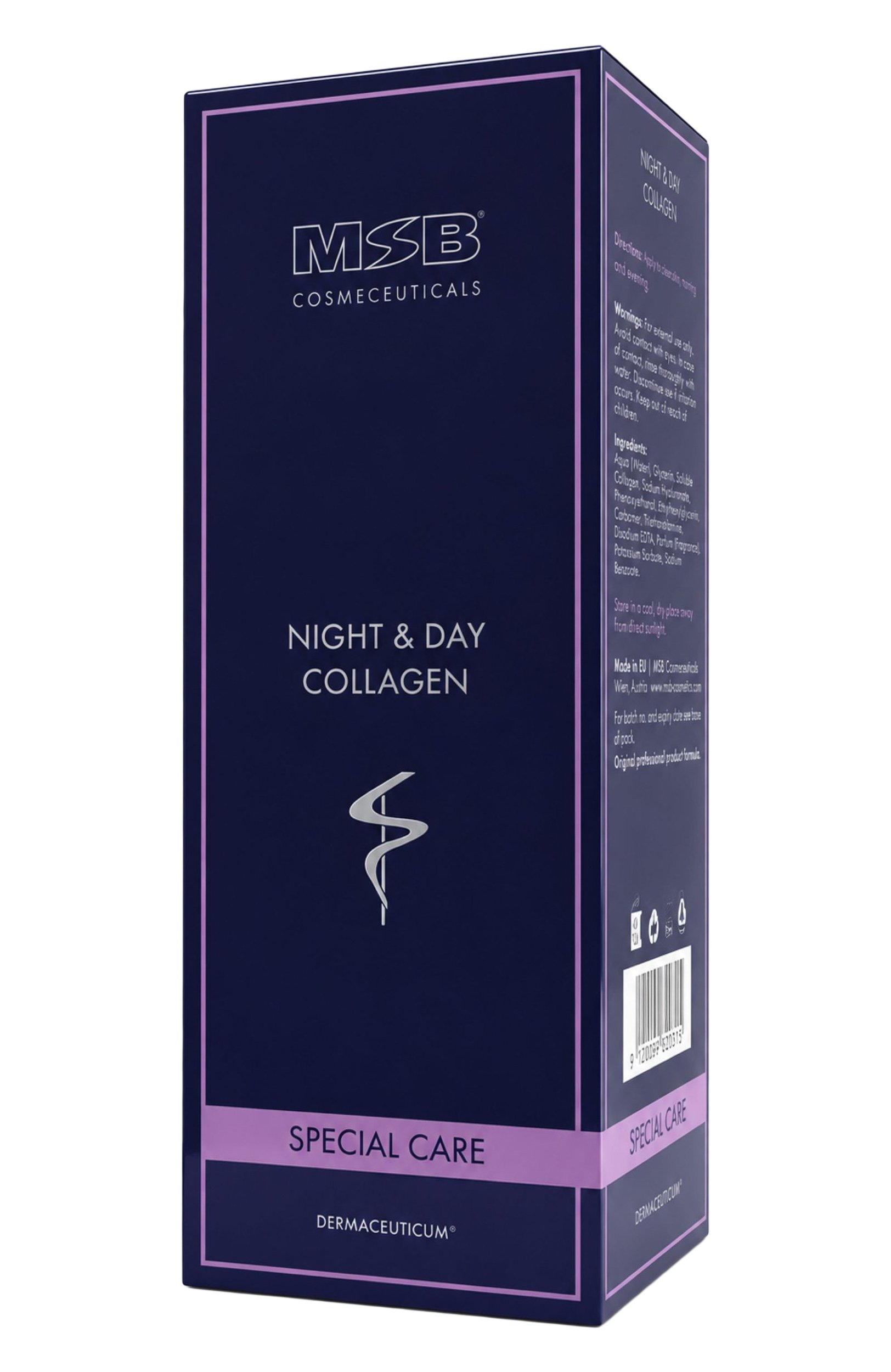 Коллагеновая сыворотка для лица night & day collagen (50ml) MSB бесцветного цвета по цене 22880 руб., арт. 01278, фото 2 Коллагеновая сыворотка для лица night & day collagen (50ml) MSB, арт. 01278, фото 2