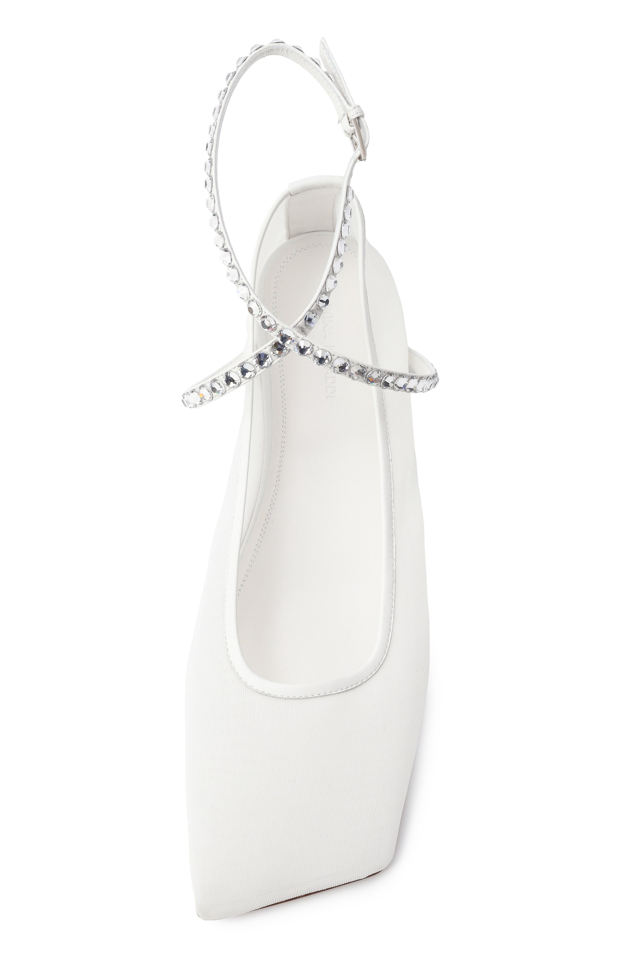 Текстильные балетки ane AMINA MUADDI белого цвета по цене 116000 руб., арт. ANE MESH FLAT/MESH, фото 6 Текстильные балетки ane AMINA MUADDI, арт. ANE MESH FLAT/MESH, фото 6