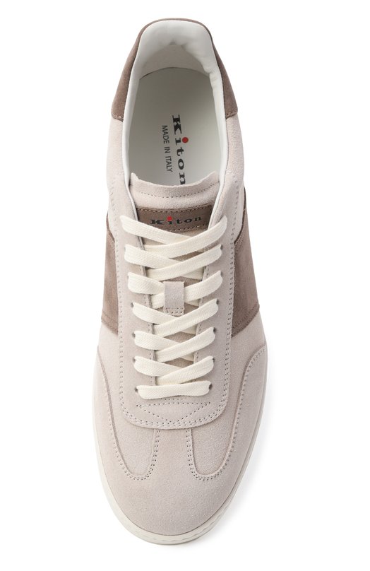 Замшевые кеды Kiton USSA396N01381 Бежевый  USSA396N01381 Фото 5