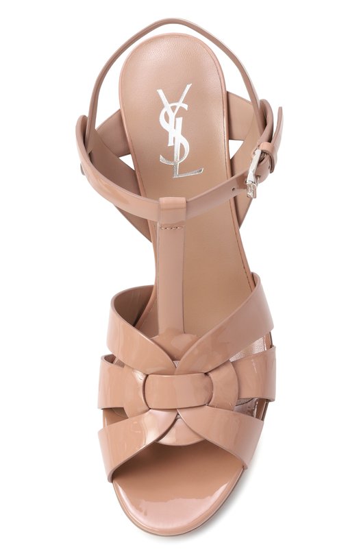 Кожаные босоножки Tribute Saint Laurent 457752/B8I00 Бежевый  457752/B8I00 Фото 6