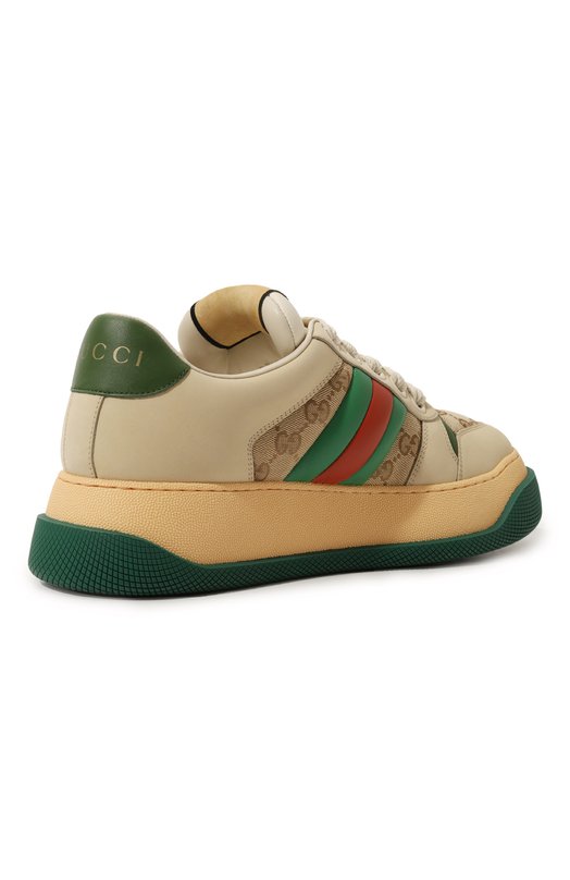 Комбинированные кеды Screener Gucci 777106/AAC72 Бежевый  777106/AAC72 Фото 5
