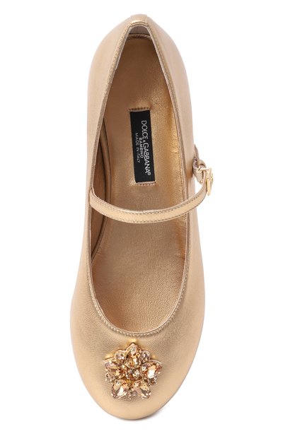 Кожаные балетки DOLCE & GABBANA, арт. D11376/AX261_002, фото 4