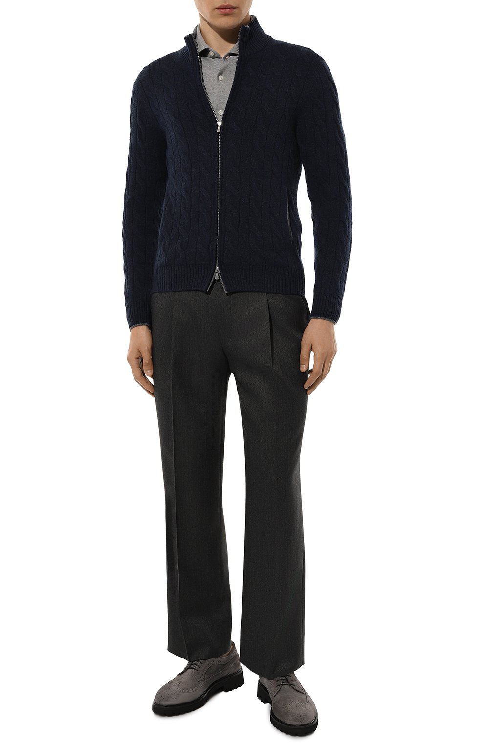 Кашемировый кардиган ANDREA CAMPAGNA темно-синего цвета по цене 151000 руб., арт. 23161/15572, фото 2 Кашемировый кардиган ANDREA CAMPAGNA, арт. 23161/15572, фото 2