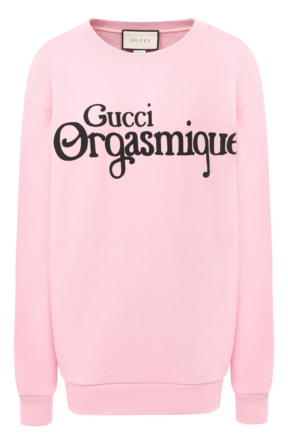 Хлопковый свитшот GUCCI розового цвета по цене 67300 руб., арт. 617964/XJCK0, фото 1 Хлопковый свитшот GUCCI, арт. 617964/XJCK0, фото 1