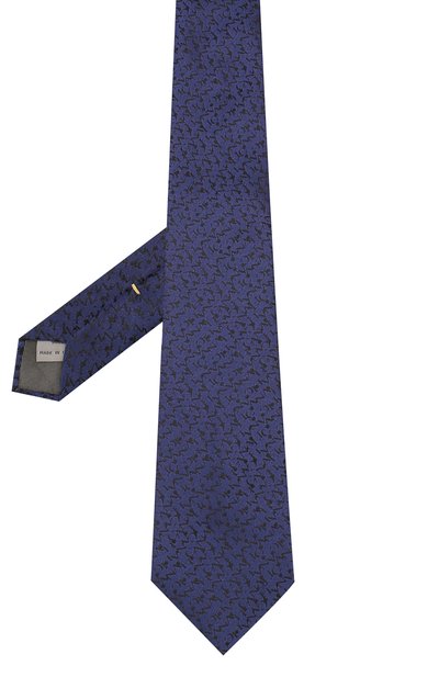 Шелковый галстук CANALI темно-синего цвета по цене 8995 руб., арт. 18/HJ02001, фото 2 Шелковый галстук CANALI, арт. 18/HJ02001, фото 2