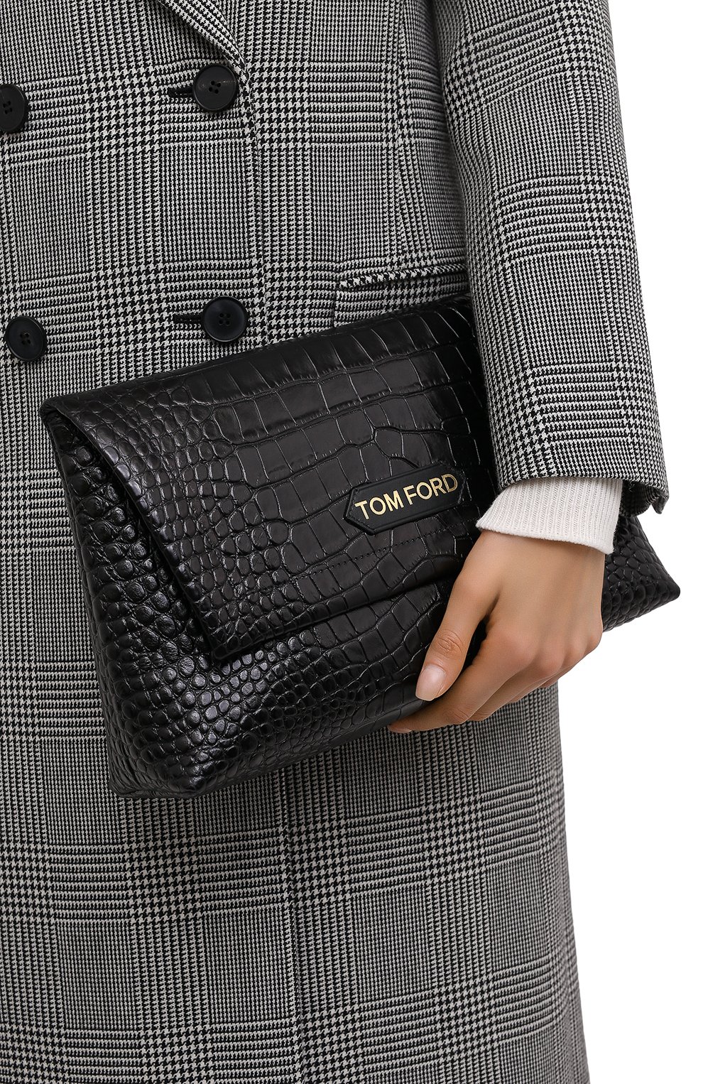 Сумка label medium TOM FORD черного цвета по цене 217000 руб., арт. L1398T-LCL132, фото 2 Сумка label medium TOM FORD, арт. L1398T-LCL132, фото 2