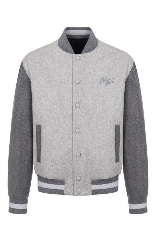 Бомбер из шерсти и кашемира Balmain GH1TFA73/MI13 Серый GH1TFA73/MI13
