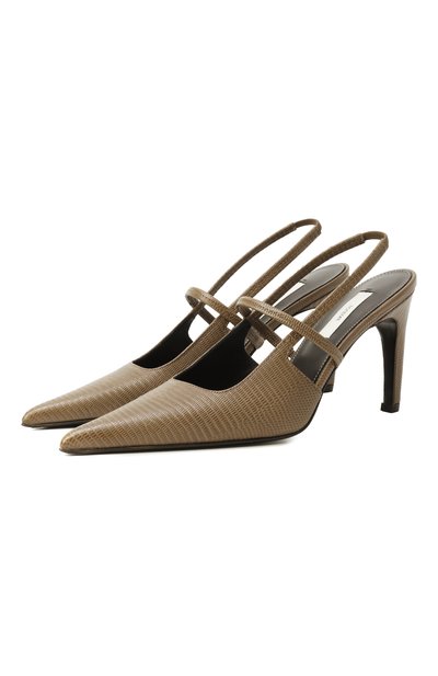 Женские кожаные туфли TOTEME, арт. 253-WAS0248-LE0020/DARK 0LIVE 244