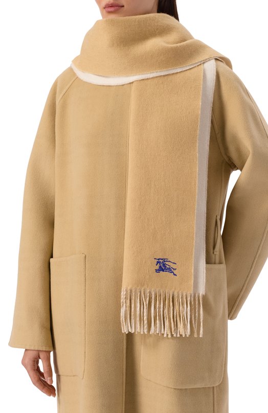 Кашемировый шарф Burberry 8110020 Жёлтый  8110020 Фото 2