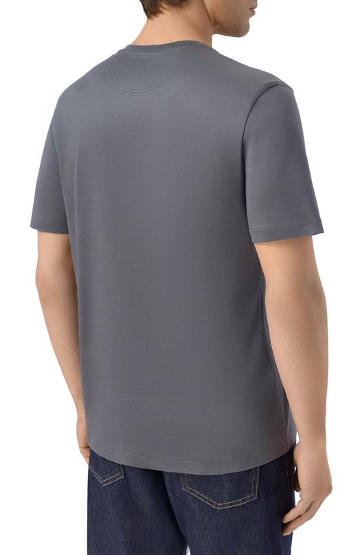 Хлопковая футболка Stefano Ricci MNH6205360/TE0001 Серый  MNH6205360/TE0001 Фото 4