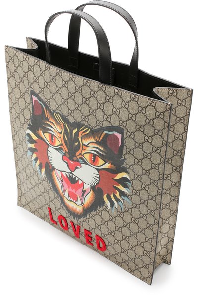 Сумка-тоут gg supreme angry cat GUCCI, арт. 450950/9AV1T, фото 4