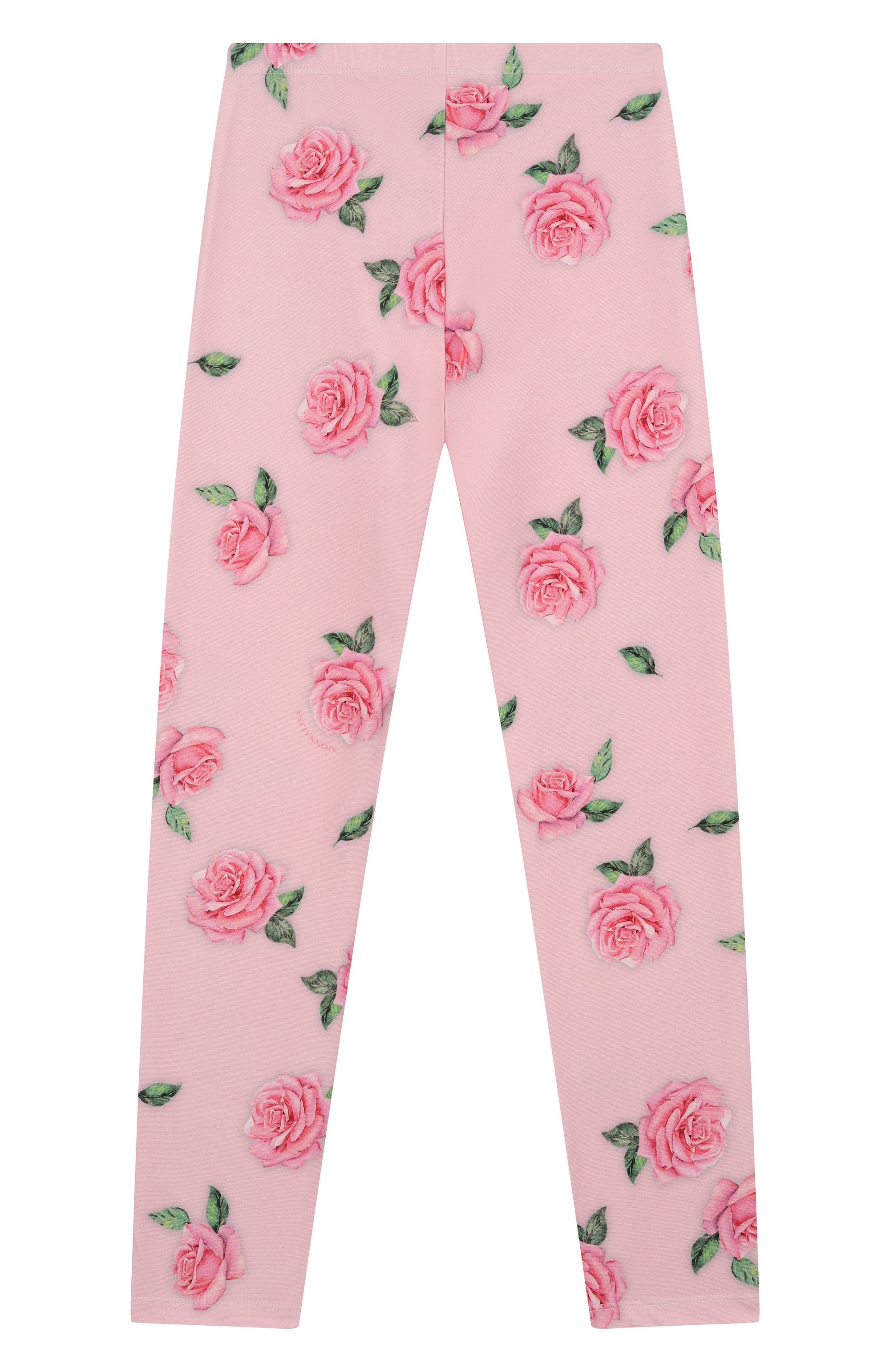 Легинсы из вискозы MONNALISA светло-розового цвета по цене 11950 руб., арт. 11F409, фото 2 Легинсы из вискозы MONNALISA, арт. 11F409, фото 2