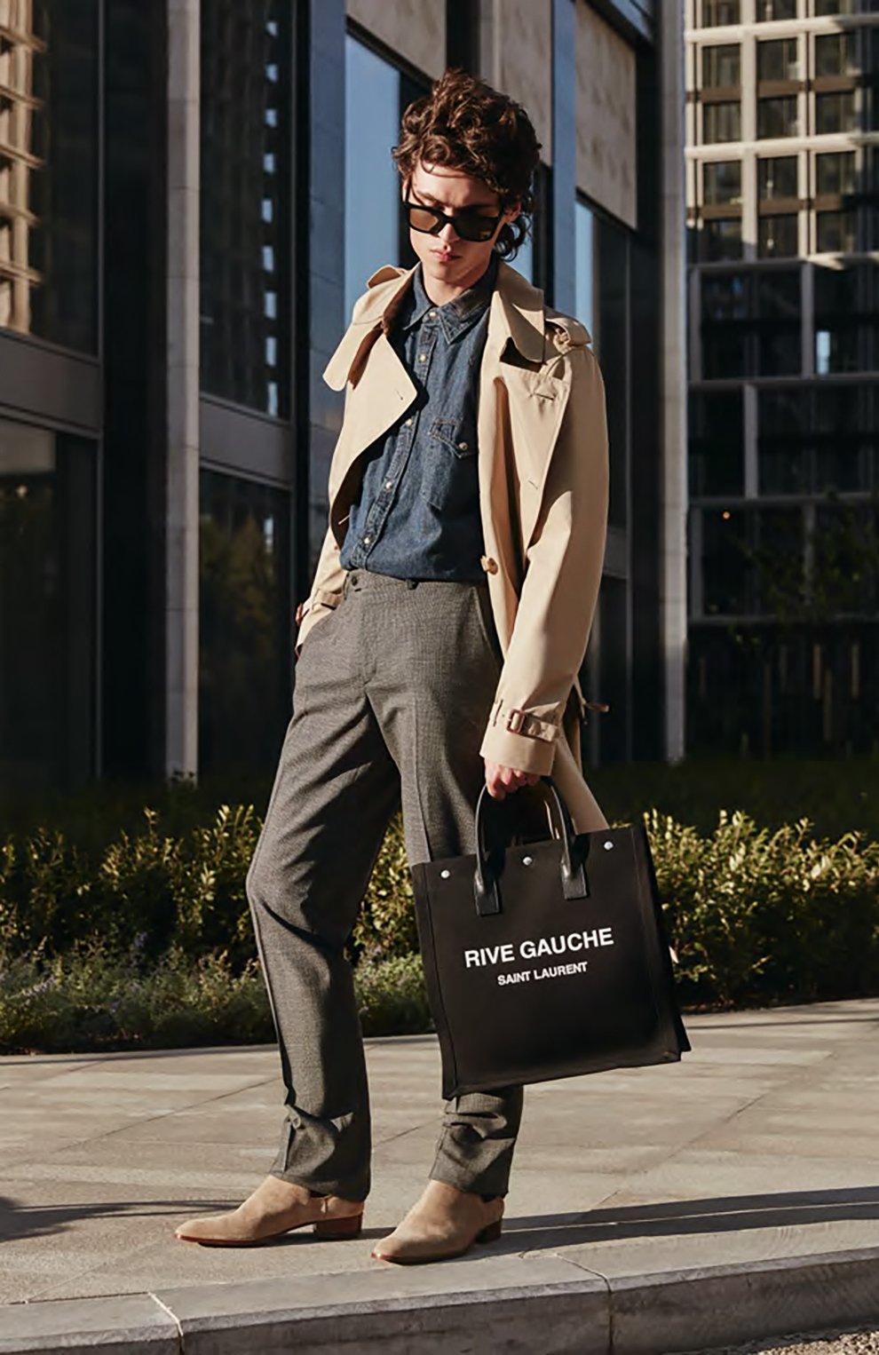 Замшевые челси wyatt SAINT LAURENT, арт. 443208/BT300, фото 7