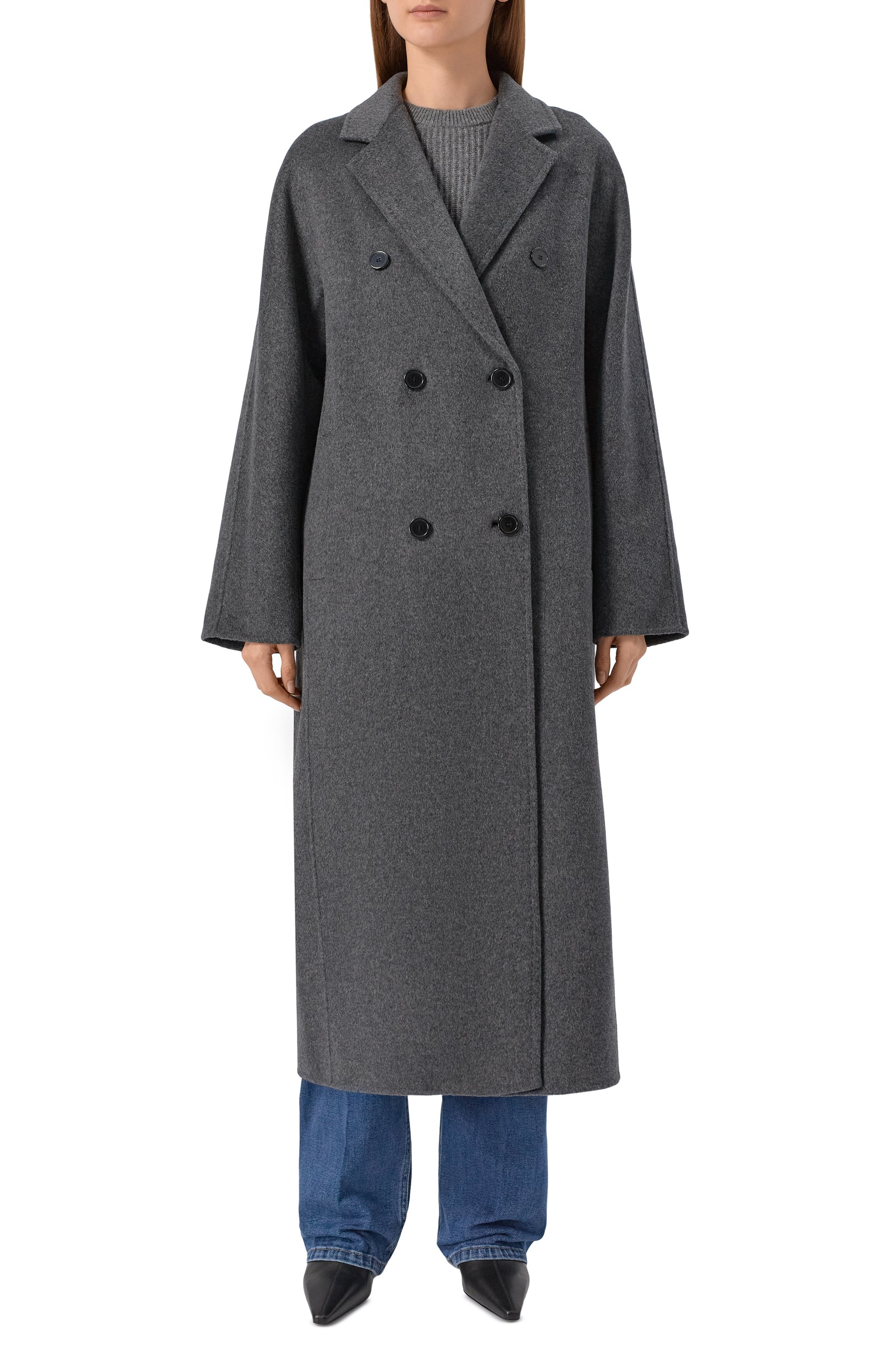 Пальто из шерсти и кашемира 12 STOREEZ серого цвета по цене 65000 руб., арт. 130878, фото 3 Пальто из шерсти и кашемира 12 STOREEZ, арт. 130878, фото 3