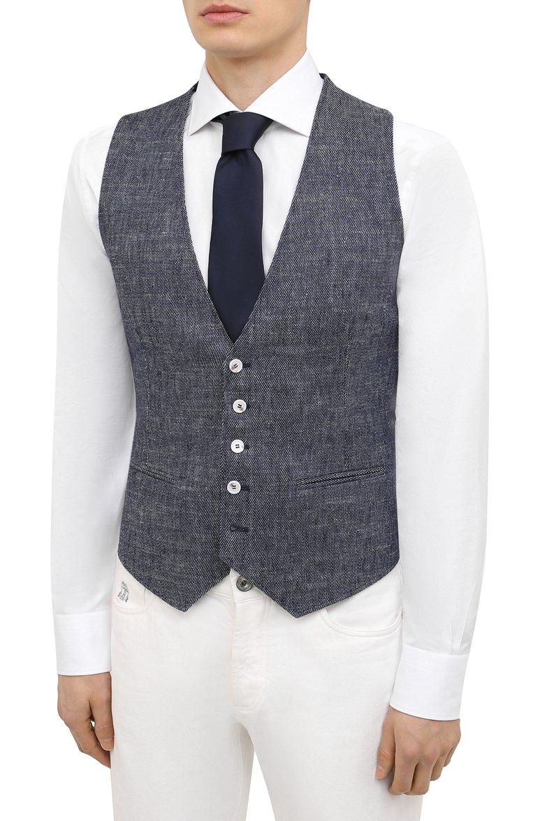 Жи�лет изо льна и хлопка GIORGIO ARMANI, арт. 1SGGK020/T02CB, фото 3