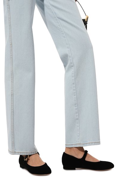 Текстильные балетки mary ribbon GIANVITO ROSSI, арт. G22164.05CU0.VELNER0, фото 3