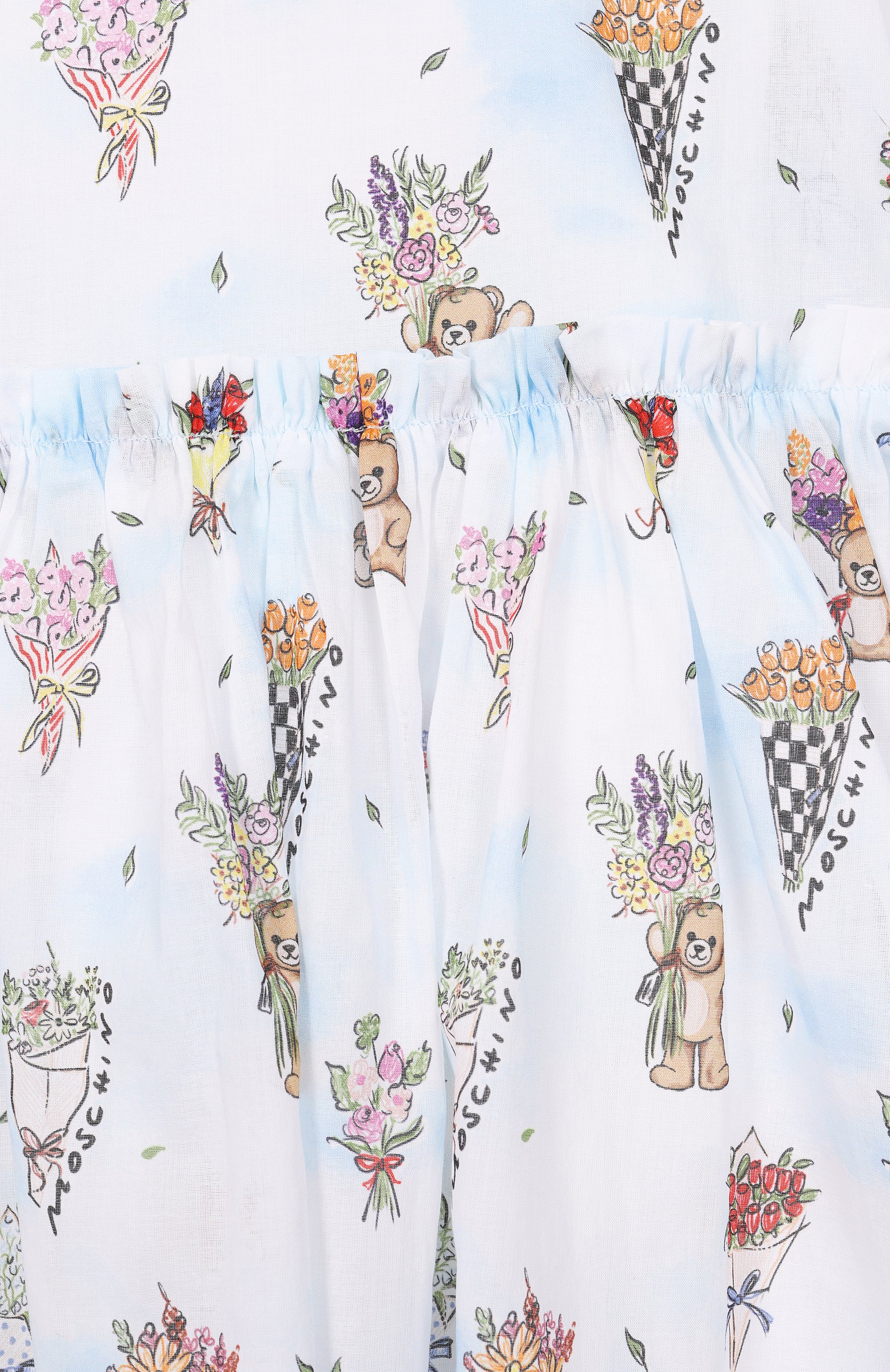 Хлопковое платье MOSCHINO голубого цвета по цене 29950 руб., арт. HDV0HH/L1B14, фото 3 Хлопковое платье MOSCHINO, арт. HDV0HH/L1B14, фото 3