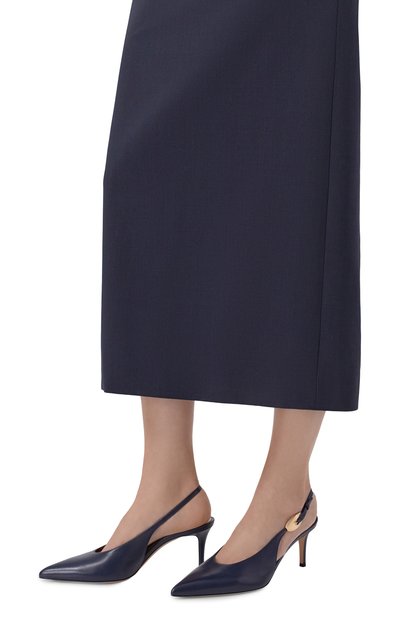 Кожаные туфли GIANVITO ROSSI темно-синего цвета по цене 125500 руб., арт. G95635.70RIC.NAPDENI, фото 2 Кожаные туфли GIANVITO ROSSI, арт. G95635.70RIC.NAPDENI, фото 2