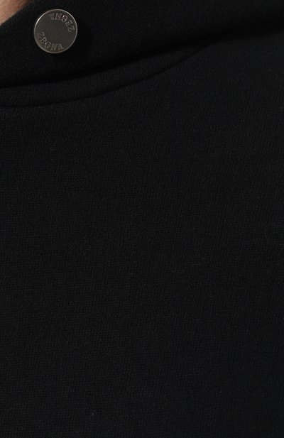 Худи из хлопка и кашемира ZEGNA черного цвета по цене 97250 руб., арт. UD521A7/D852, фото 5 Худи из хлопка и кашемира ZEGNA, арт. UD521A7/D852, фото 5