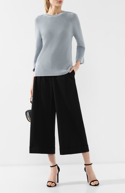 Хлопковый пуловер REDVALENTINO голубого цвета по цене 39950 руб., арт. RR3KCA74/UCZ, фото 2 Хлопковый пуловер REDVALENTINO, арт. RR3KCA74/UCZ, фото 2