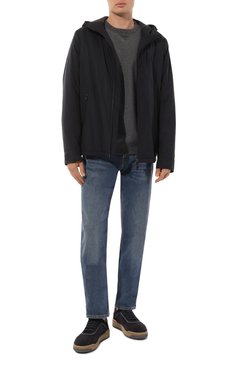Мужская утепленная куртка COLOMBO темно-синего цвета, арт. GC00458/TEC/T0283-U | Фото 2 (Кросс-КТ: Куртка; Рукава: Длинные; Материал внешний: Синтетический материал; Мужское Кросс-КТ: утепленные куртки; Материал сплава: Проставлено; Материал подклада: Синтетический материал; Драгоценные камни: Проставлено; Длина (верхняя одежда): Короткие; Стили: Кэжуэл)