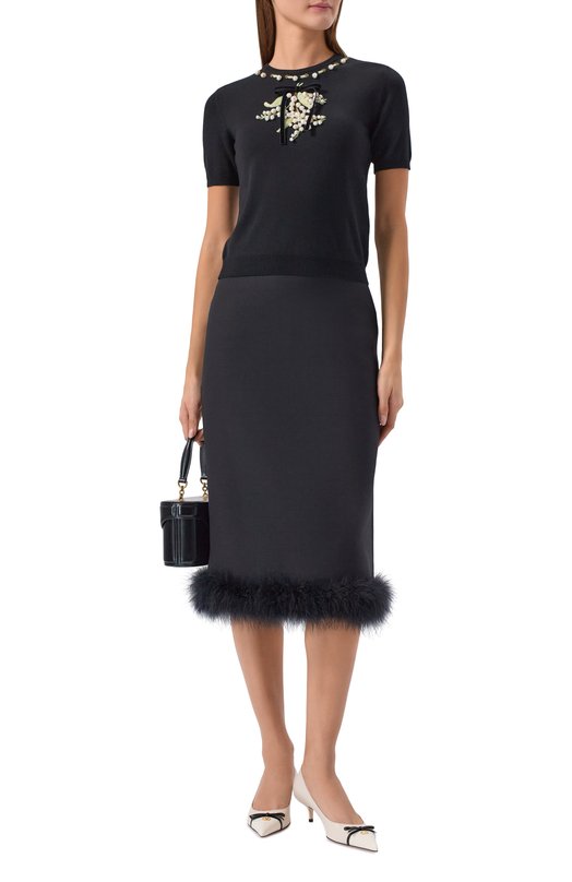 Шерстяной пуловер Valentino 8B3KC71J/A1U Чёрный  8B3KC71J/A1U Фото 2