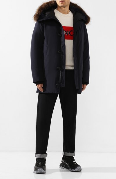 Пуховая парка pola с отделкой из меха енота MONCLER, арт. E2-091-42392-25-57843, фото 2