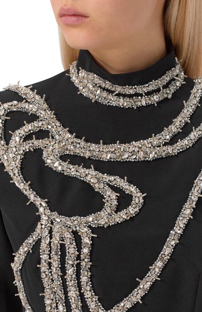 Платье с отделкой стразами и бисером ZUHAIR MURAD, арт. FDR25002/CRCA019, фото 4