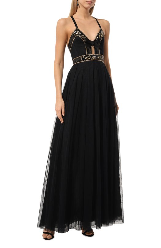 Хлопковое платье Giambattista Valli 24FWPVTE5114-71TUL Чёрный  24FWPVTE5114-71TUL Фото 2