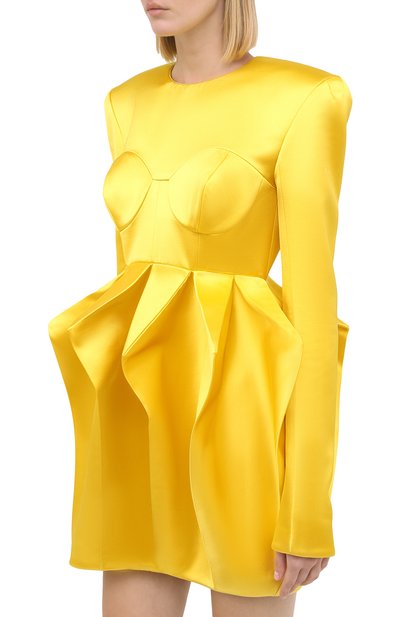 Атласное платье BALMAIN, арт. UF16294/V118, фото 3