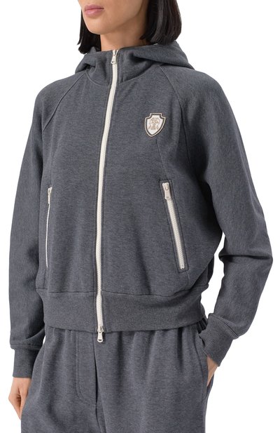 Хлопковая толстовка BRUNELLO CUCINELLI, арт. MG927VD106, фото 3