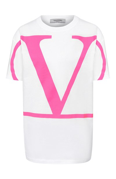 Женская хлопковая футболка VALENTINO, арт. TB0MG01Z4Q6