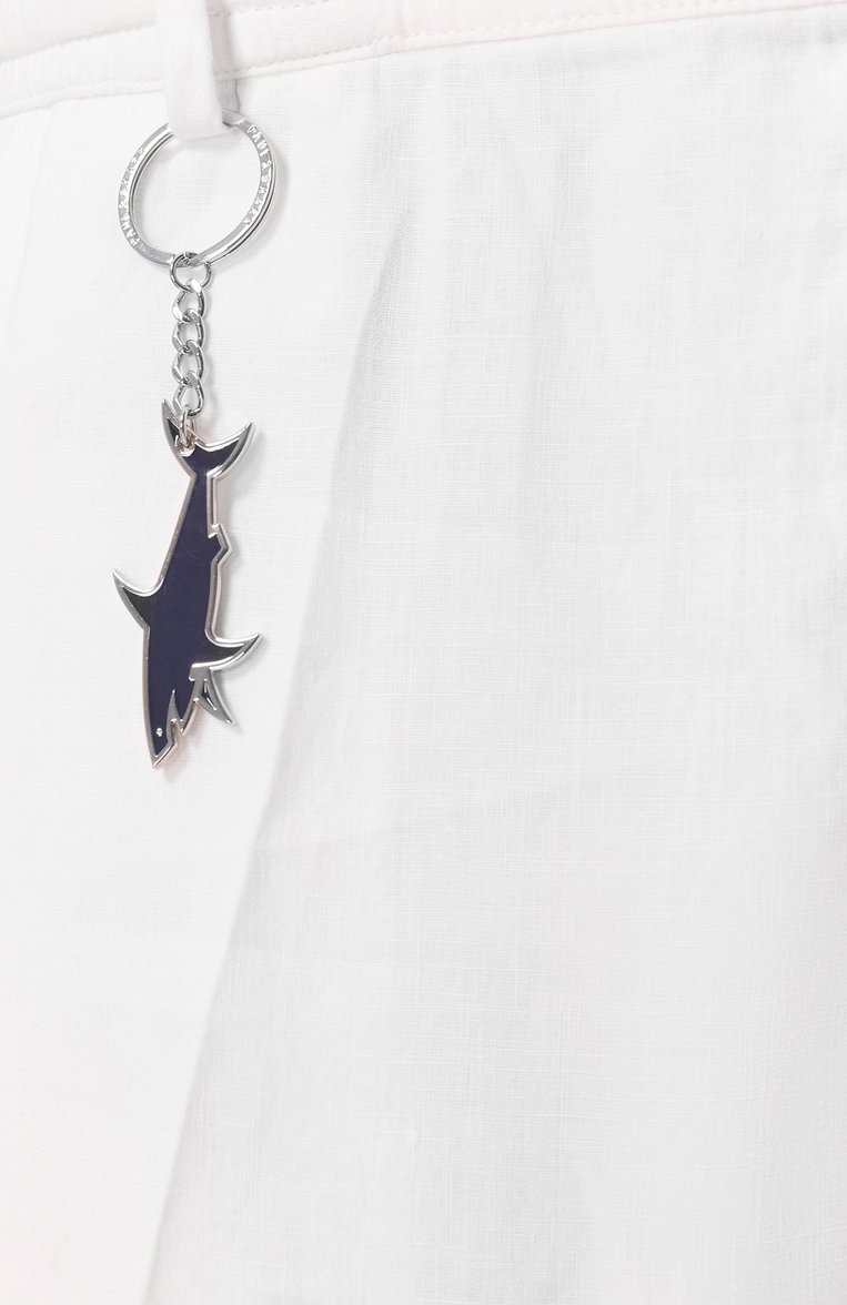 Мужские льняные брюки PAUL&SHARK белого цвета, арт. 25414041/62 | Фото 6 (Длина (брюки, джинсы): Стандартные; Материал внешний: Лен; Автоматизация состава: Проставлено; Автоматизация ТО: Проставлено; Силуэт М (брюки): Чиносы; Стили: К�эжуэл; Случай: Повседневный; Big sizes: Big Sizes)