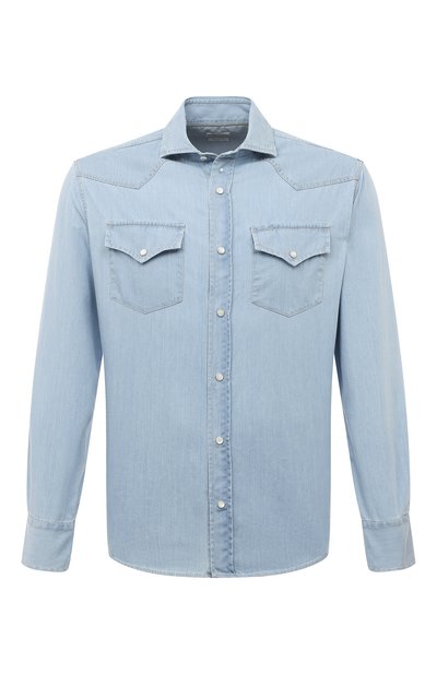Мужская джинсовая рубашка BRUNELLO CUCINELLI, арт. MR683B2036