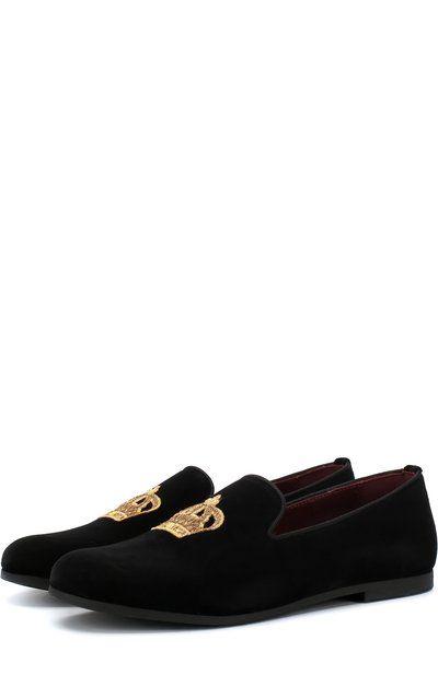 Текстильные слиперы с выш ивкой DOLCE & GABBANA, арт. DA0297/AE173/29-36, фото 1