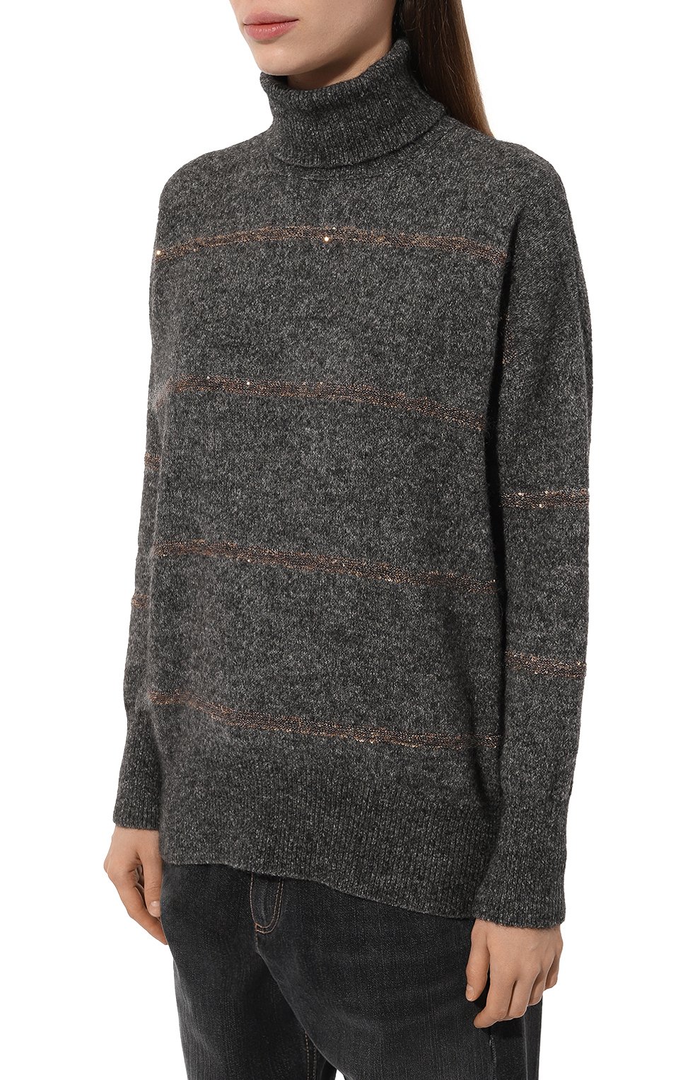 Свитер из шерсти и хлопка BRUNELLO CUCINELLI, арт. MSP71BP411, фото 3