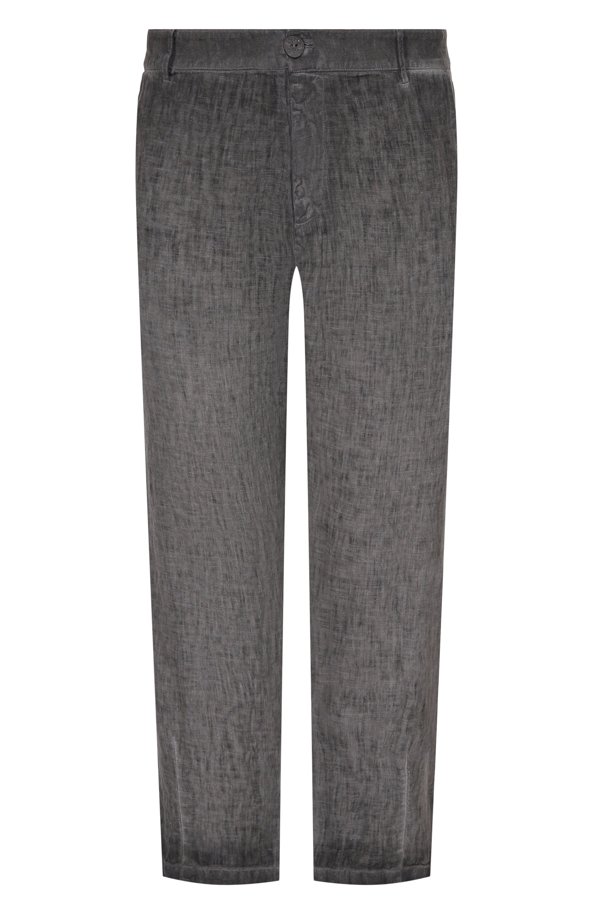 Льняные брюки NEVER ENOUGH темно-серого цвета по цене 35950 руб., арт. 2B5M047-060/MPA011, фото 1 Льняные брюки NEVER ENOUGH, арт. 2B5M047-060/MPA011, фото 1